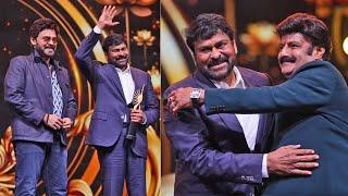 Balakrishna Hugs Chiranjeevi at IIFA Awards 2024 | Venkatesh | Mana Stars