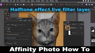 Affinity Photo : Halftone effect live filter layer