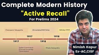 Complete modern history for Prelims 2024 in 1 hour | Active recall revision session