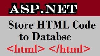 store html tags to database in asp net