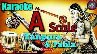 A Scale (रियाज़) Tanpura With Tabla || Karaoke || Background Music || MK Music Studio #youtube