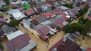 Detik-detik drone jatuh saat dokumentasi banjir di jalan Panjaitan Kota Gorontalo