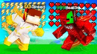 GODSPEED Armor JJ vs RED DEATH Armor Mikey in Minecraft - Maizen JJ and Mikey