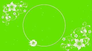 Flower Effect Frame  - Green Screen Animation