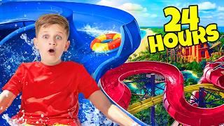 24 HOUR Extreme WATERPARK CHALLENGE!