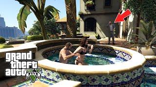 What are Trevor and Amanda doing in the pool ? - GTA 5
