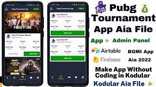 Pubg Tournament App Aia File Kodular | With Admin Panel | Razorpay & UPI Payment System