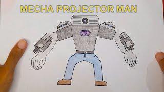 Menggambar Mecha Projector Man Yang Bagus