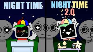 Night Time VS Night Time 2.0 in Incredibox Sprunki