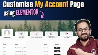 Use Elementor to Customise WooCommerce “My Account” Page
