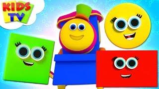 Build With Shapes | Learning Videos - Bob The Train | Nursery Rhymes by Kids TV