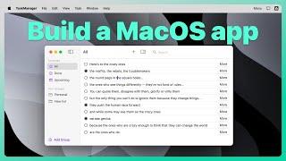 How to build a macOS app for beginners (2023, Swift, SwiftUI, Xcode 15) - mac development course