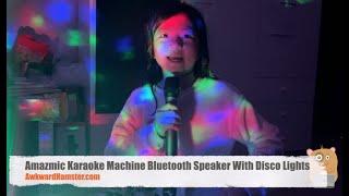 Amazmic Karaoke Machine Bluetooth Speaker With Disco Lights Review