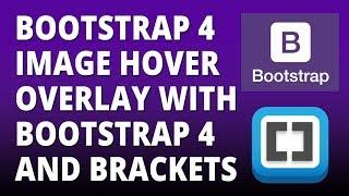 Bootstrap 4 - Image Hover Overlay with Bootstrap 4 and Brackets Text Editor