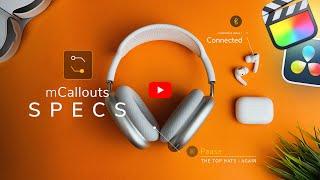 mCallouts Specs — 50 Descriptive Callouts for FCP — MotionVFX