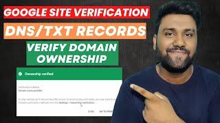 Google Site Verification- Domain Ownership in Google Search Console via DNS TXT Record [Hindi]