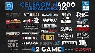 Celeron N4000 + UHD 600 Test in 42 Games in 2024