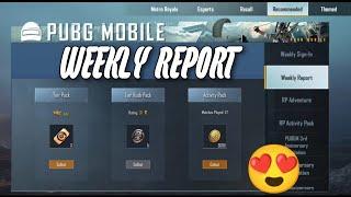 PUBG MOBILE WEEKLY REPORT NOT SHOWING // HOW TO GET BONUS CHALLENGE VOUCHER FREE // NEW TRICK