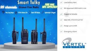 Vertel smart talky license free walkie talkie for event,travel,security, offsite,factory,intercom.