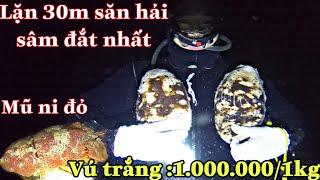 Run Sợ Giây Phút Gặp Con Tôm Mũ Ni Đỏ 1Kg Khi Lặn Biển Dưới Vực Sâu 30m