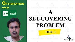 11. Set Covering Problem | Optimization using Excel