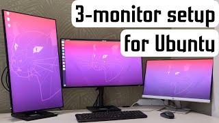 3-monitor setup for Ubuntu