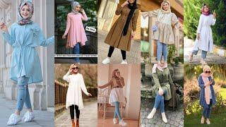 matching hijabs with jeans and tops | Muslim girls fashion outfits| modern Muslim girls fashion