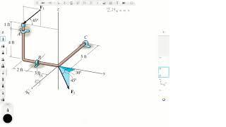 Compute the x, y, z components of reaction at the bearings