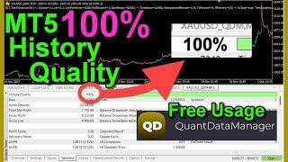 Backtest MT5 EAs with 100% Modelling Quality - Quant Data Manager (Free Tool)