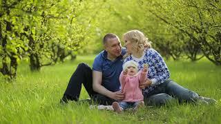 happy family spending time together in the park