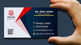 How to create a professional visiting card design in photoshop || visiting card design in photoshop