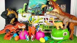 Jurassic World Unboxing Review Giant Dino T-rex Trucks Giganotosarus Surprises Dino Egg Brachiosaur