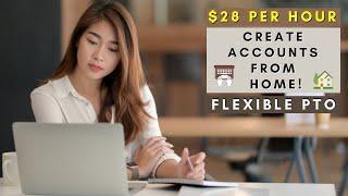 $28 PER HOUR! CREATE ACCOUNTS FROM HOME | REMOTE WORK FROM HOME JOBS 2025