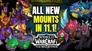 All New 30+ Mounts Coming In Patch 11.1! Darkmoon Horses, T-REX, KSM, Trading Post! WoW Undermine