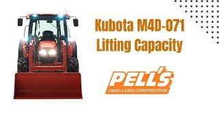 Kubota M4D-071 Lifting Capacity