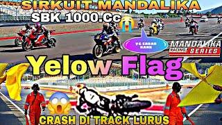 DETIK-DETIK CRASH DI TRACK LURUS SIRKUIT MANDALIKA RACE 2 SBK 1000Cc.!! #mandalika