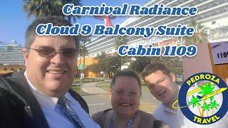 Carnival Radiance Cloud 9 Balcony Suite Room 1109 Review