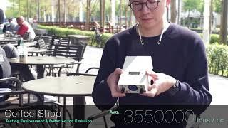 에어비다 웨어러블 음이온 공기청정기 이온 방출 실지 실험 ible Airvida wearable Ionic air purifier outdoor test