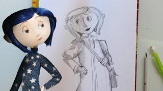 How to Draw CORALINE - @dramaticparrot