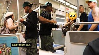Disturbing Girls In A Subway!  -  Social Experiment