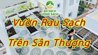 Thiết kế và thi công vườn rau sạch trên sân thượng 1 cách đơn giản, hiệu quả | Ăn Sạch Uống Sạch