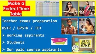 | How to do Preparation for exam ? Study table HSTR / GPSTR / TET | 2024 - 10,000 posts recruitment