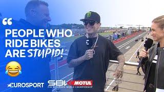 British Speedway Rider Tai Woffinden discusses his love for World Superbikes at Donington Park ️