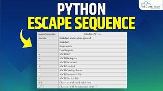Python Escape Sequences - Learn Escape Sequence in Python | Python in Hindi