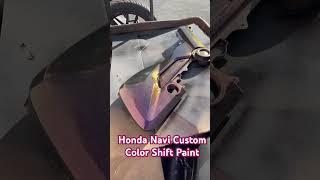 This Honda Navi custom paint is almost done! Can’t wait! #hondanavi #navi #pink #champagne #scooter