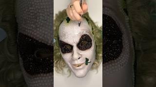 Bedazzling A Beatle Juice Mask!🪲 #halloween