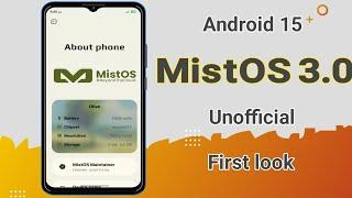 MistOS 3.0 ! Android 15 Custom Rom ! Custom rom for mi439