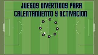 8 JUEGOS DIVERTIDOS PARA CALENTAMIENTO y COHESION DE GRUPO DE FUTBOL BASE  y EDUCACION FISICA.