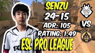 Senzu drops 24 Kills vs G2! Senzu POV (Mirage) at ESL Pro League Season 21