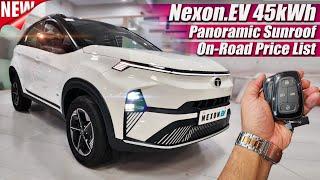 New Tata Nexon EV 45kWh Panoramic Sunroof Update, On Road Price, Range, Features